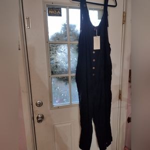 BloomChic Plus Wide Leg cropped Jumpsuit Size 28 Lagonlook Resort Relaxed fit